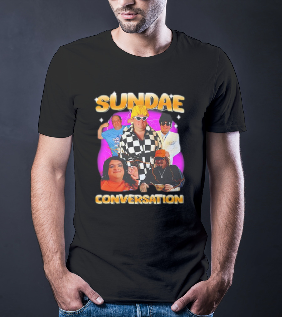 Sundae Conversation Glenny Balls Vibrant Group Montage T-Shirt