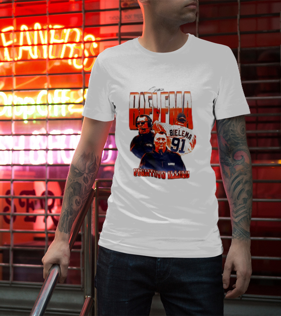 Coach Bielema 91 Fighting Illini T-Shirt
