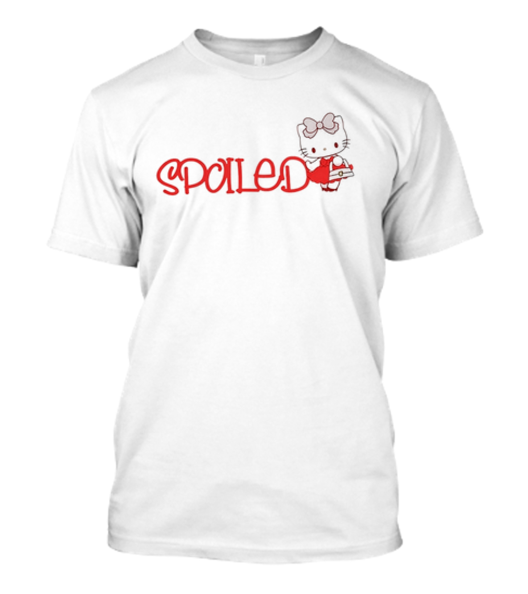 Spoiled Hello Kitty Character With Bow And Red Dress T-Shirt