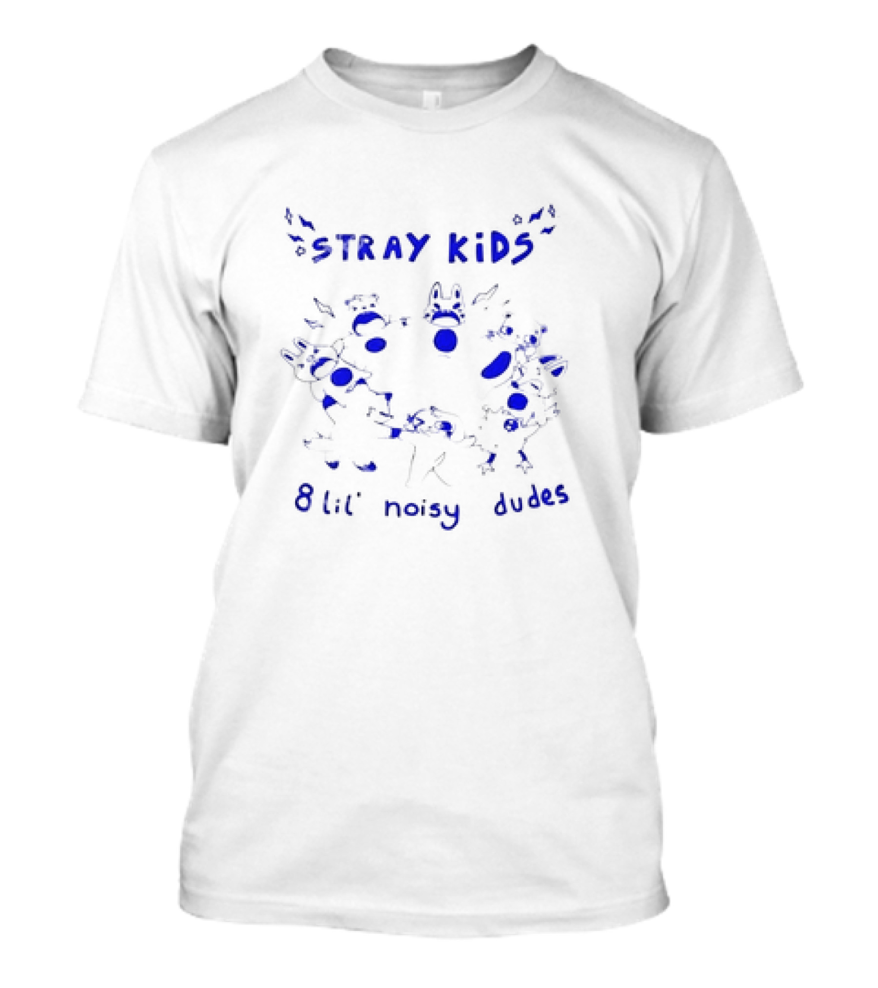 STRAY KIDS 8 Lil Noisy Dudes Playful Cartoon Characters T-Shirt