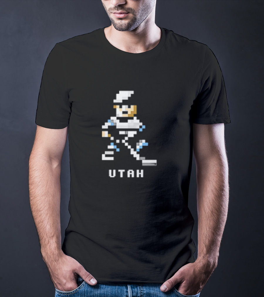 Utah Hockey 8 Bit Pixel T-Shirt