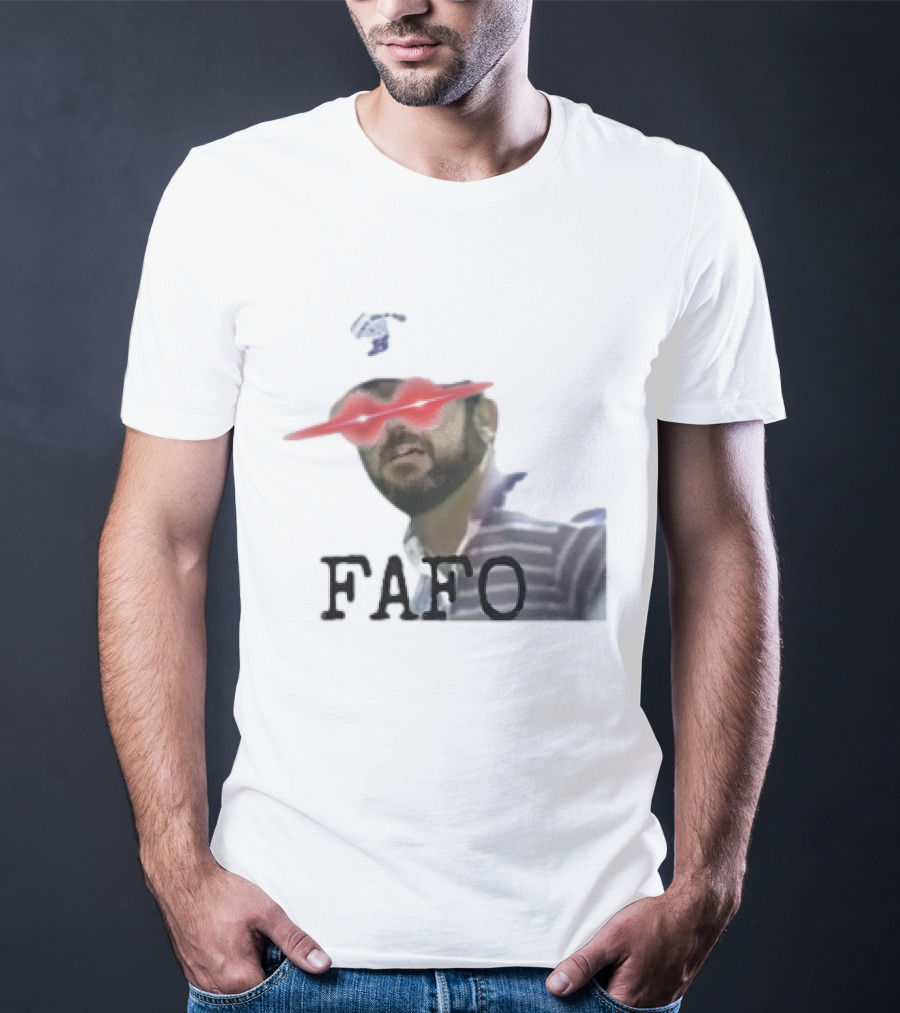 Gary Plauche FAFO PWYD Red Laser Eyes T-Shirt