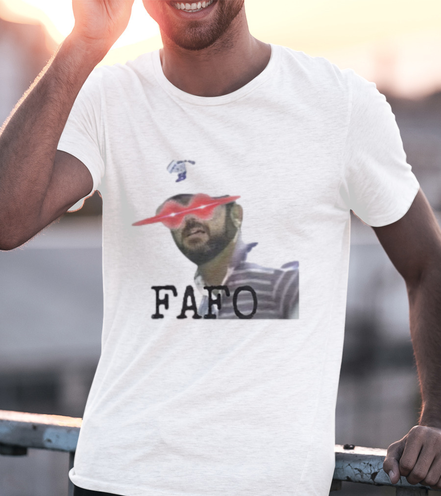 Gary Plauche FAFO PWYD Red Laser Eyes T-Shirt