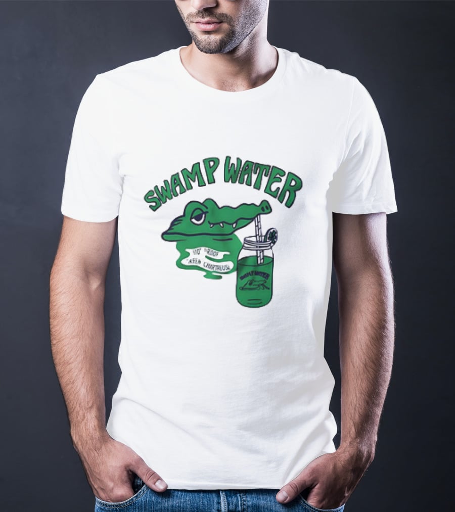 Swamp Water Alligator Drink Jar Vintage Cartoon T-Shirt