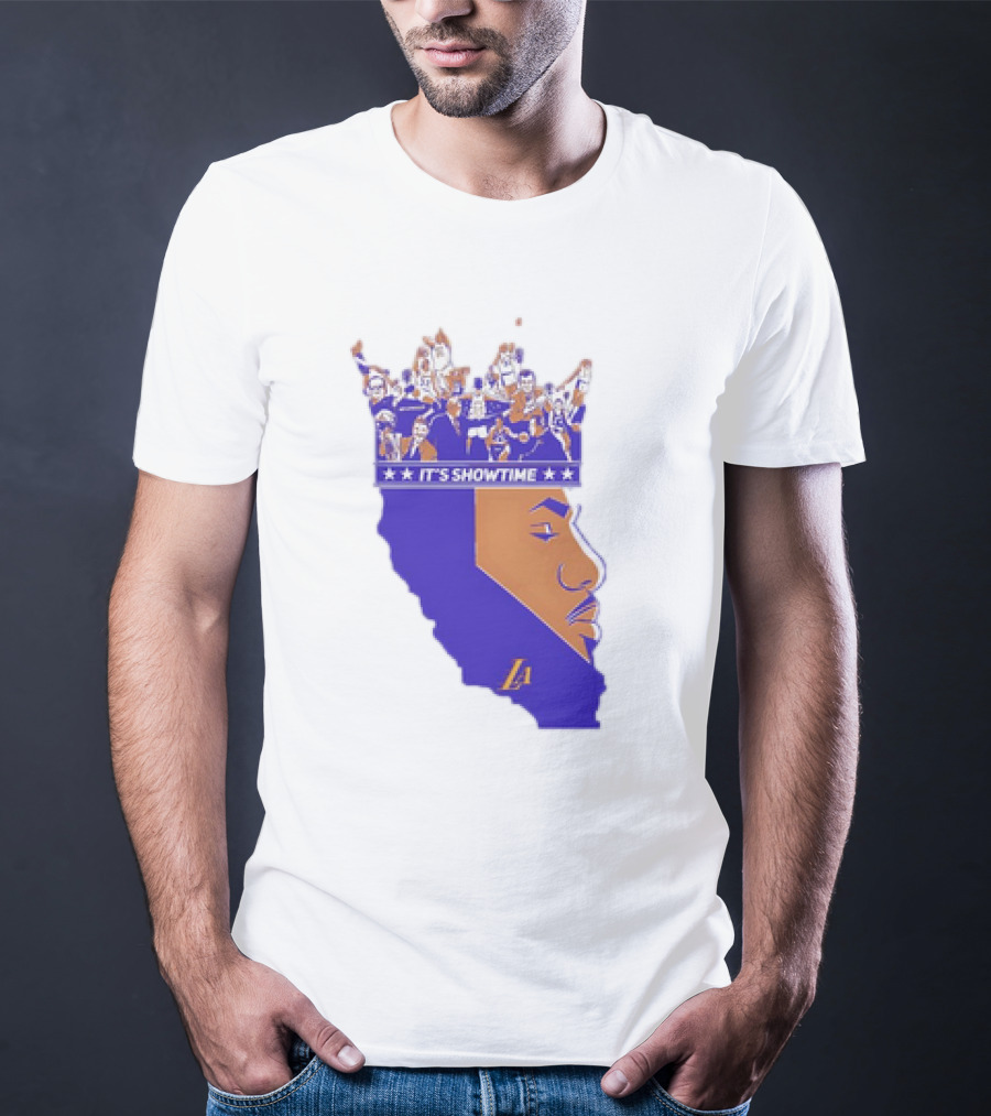 Lebron James It's Showtime Los Angeles Lakers Crown California T-Shirt