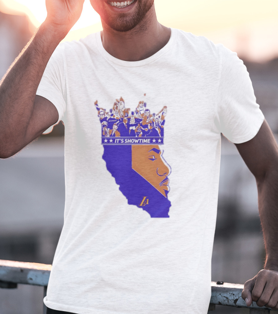 Lebron James It's Showtime Los Angeles Lakers Crown California T-Shirt