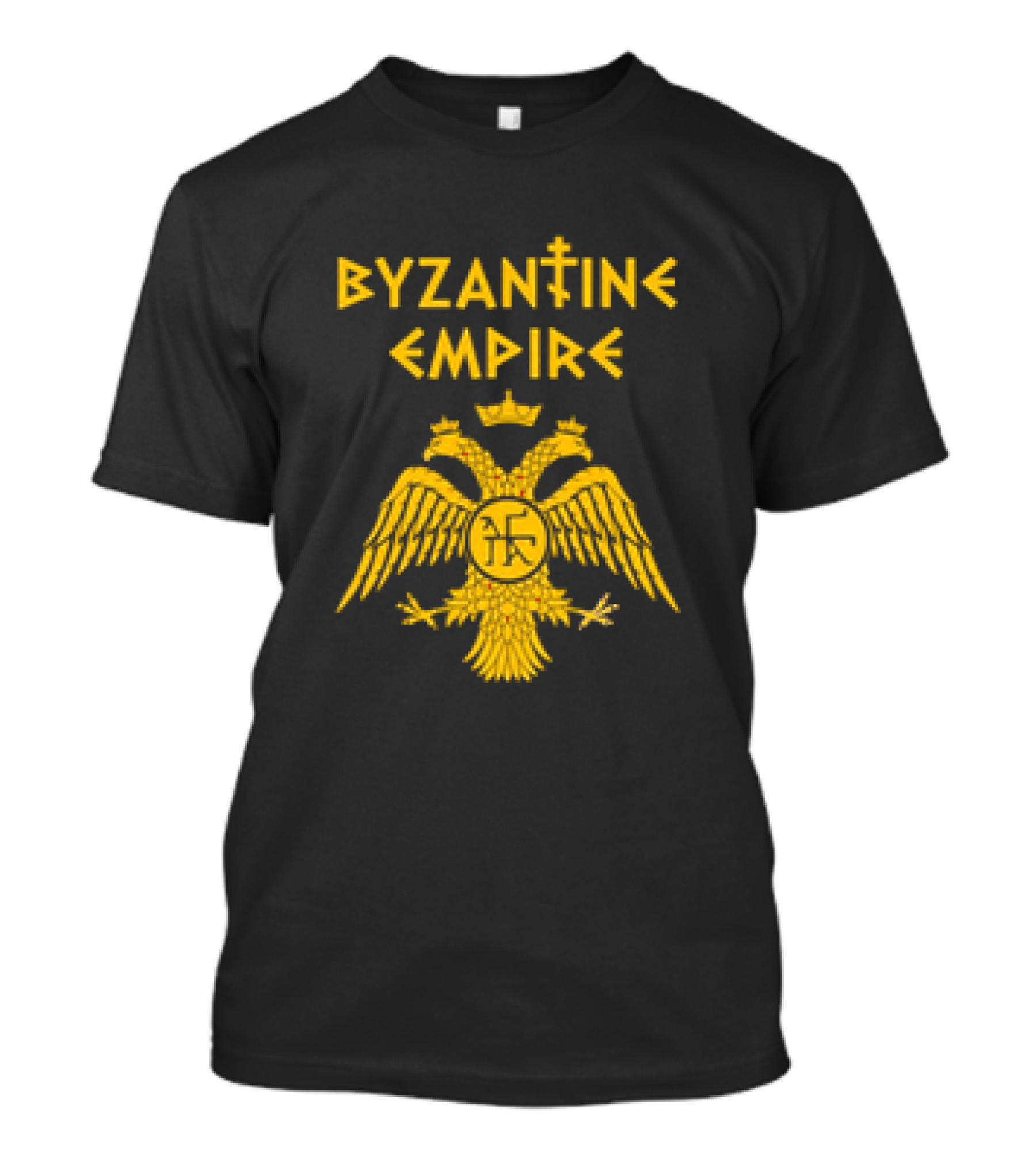 Byzantine Empire Double-Headed Eagle Orthodox Cross T-Shirt