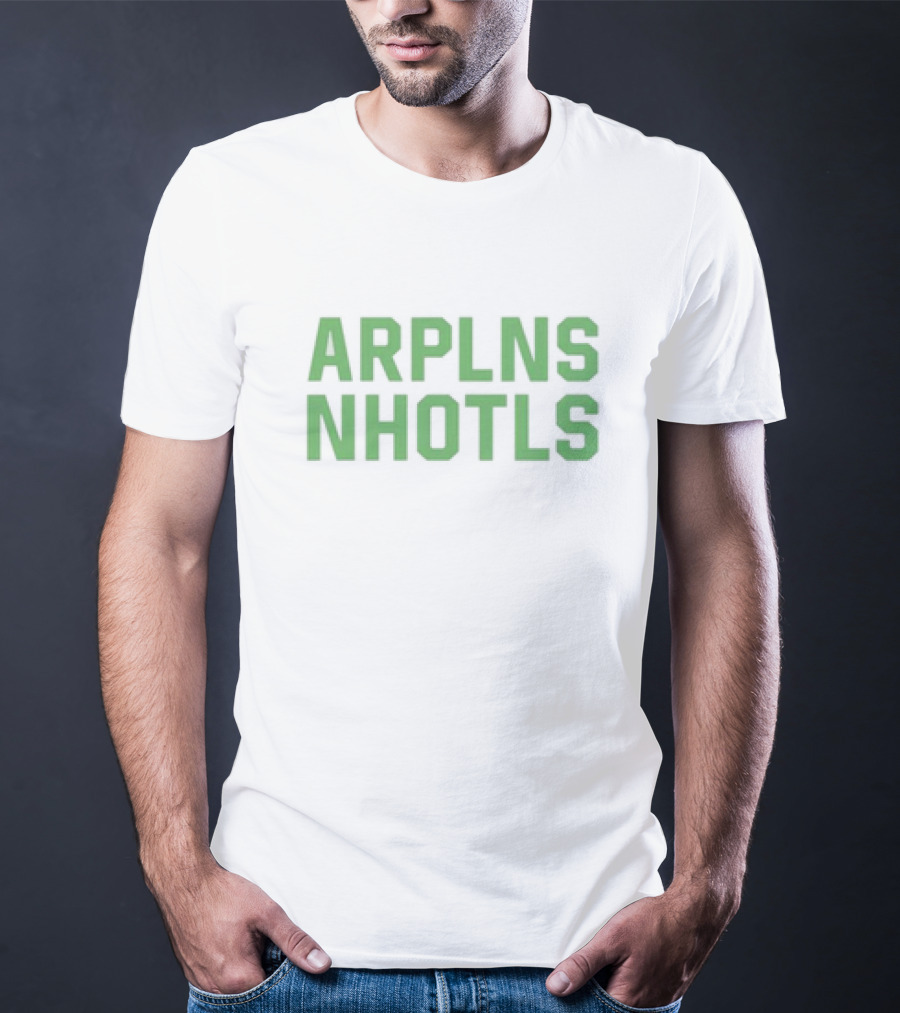 ARPLNS NHOTLS Bold Green Text T-Shirt