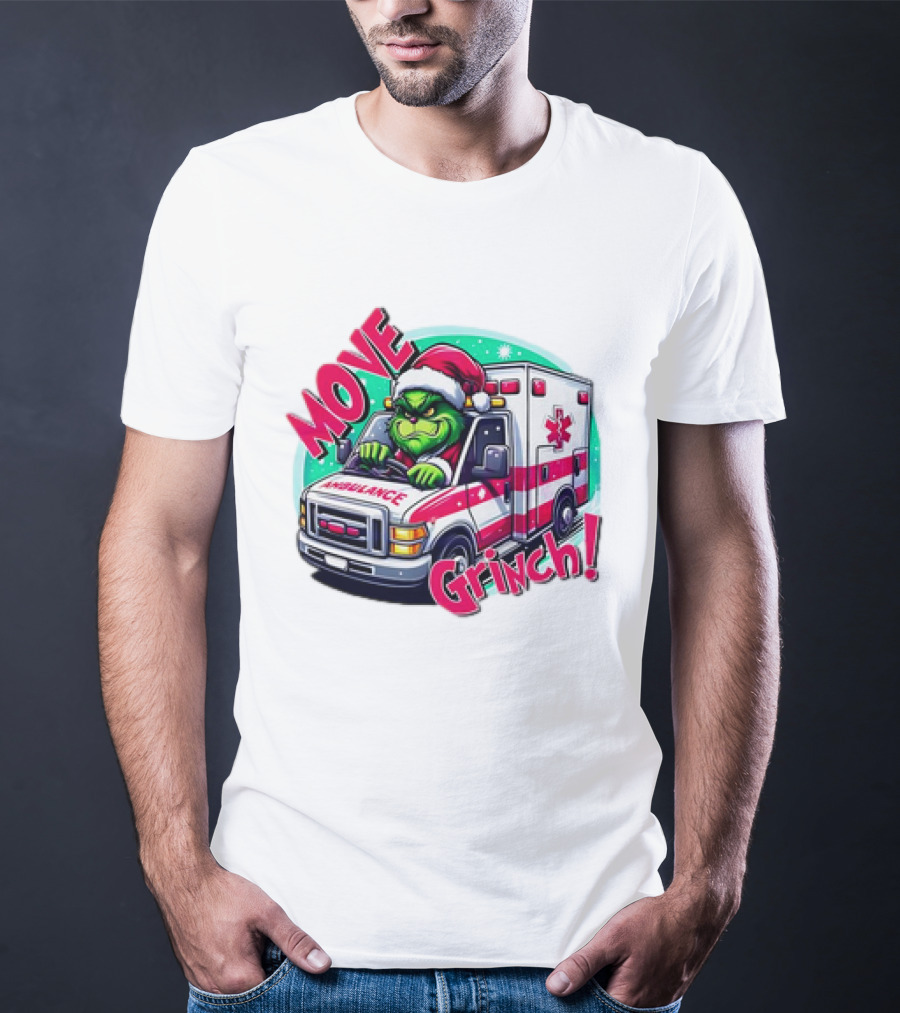 MOVE Grinch Christmas Ambulance Driver T-Shirt