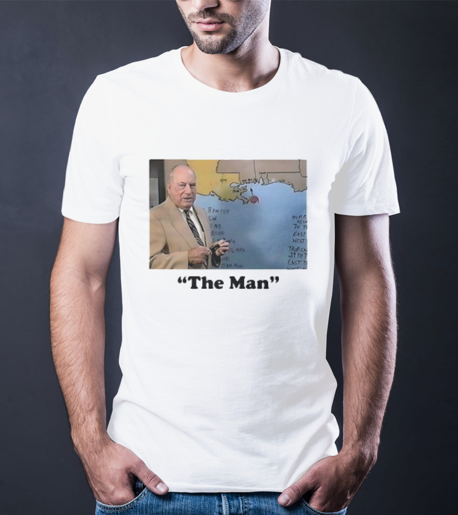 The Man Nash Roberts Weather Map Presentation T-Shirt
