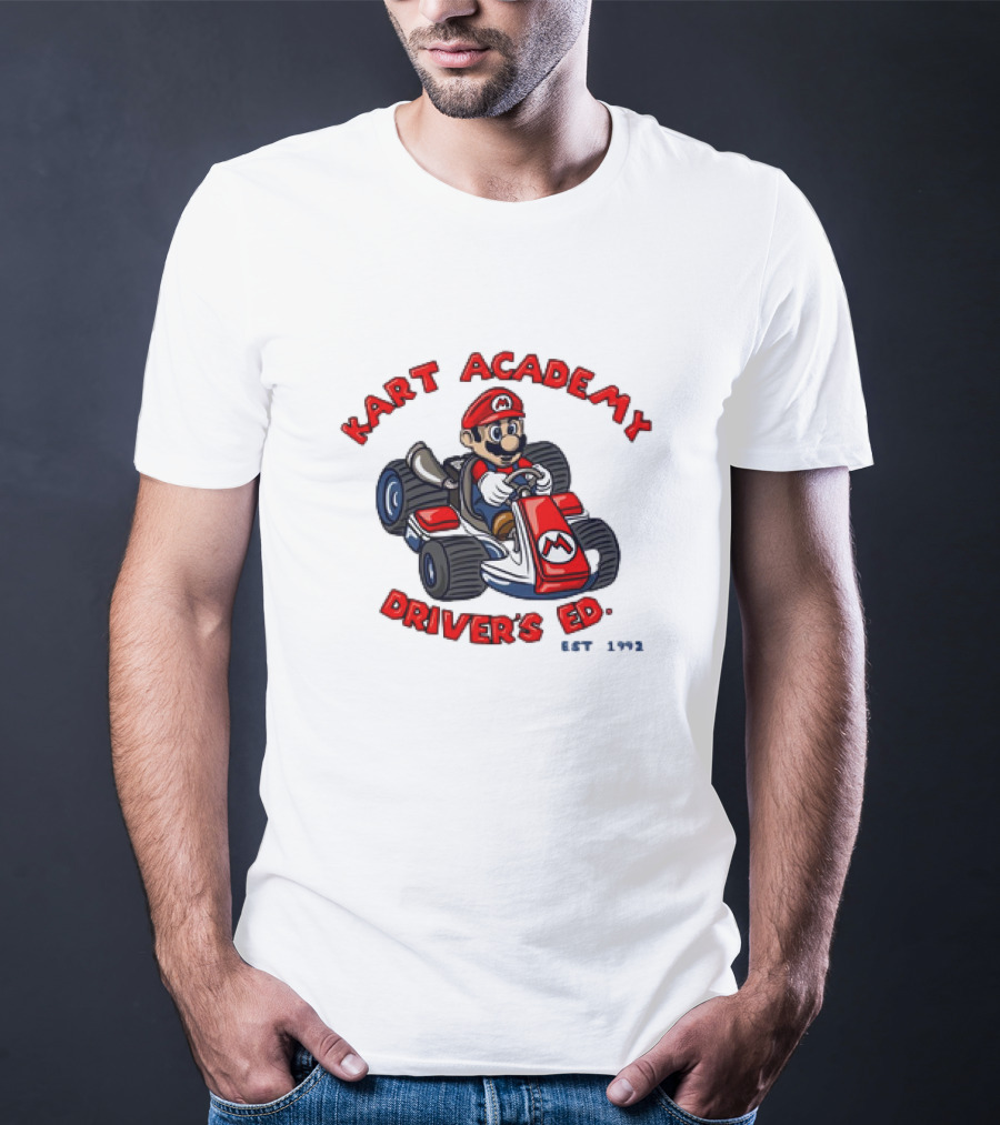 Kart Academy Driver's Ed Mario Kart Est 1992 T-Shirt