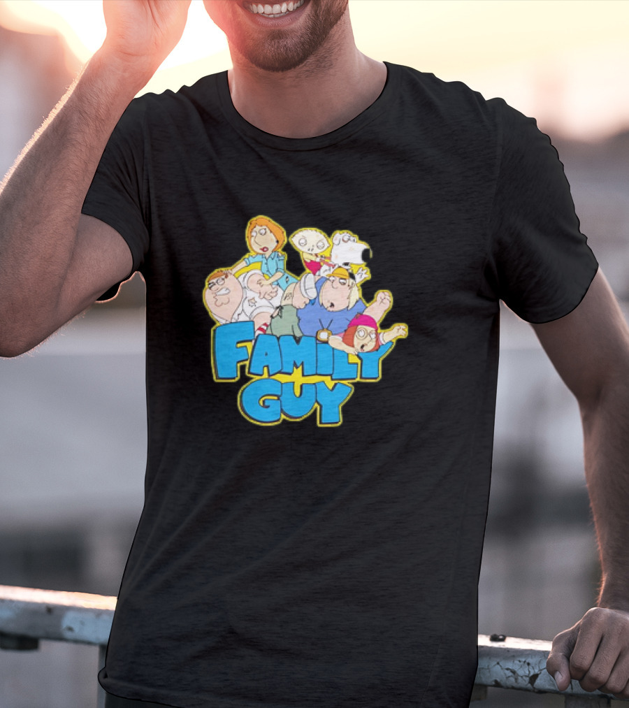 Family Guy Classic Cartoon Characters Fight Scene Vintage T-Shirt