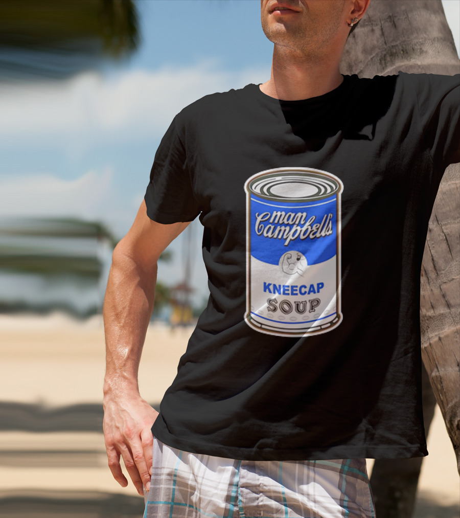 Man Campbell’s Vintage Kneecap Soup Can T-Shirt