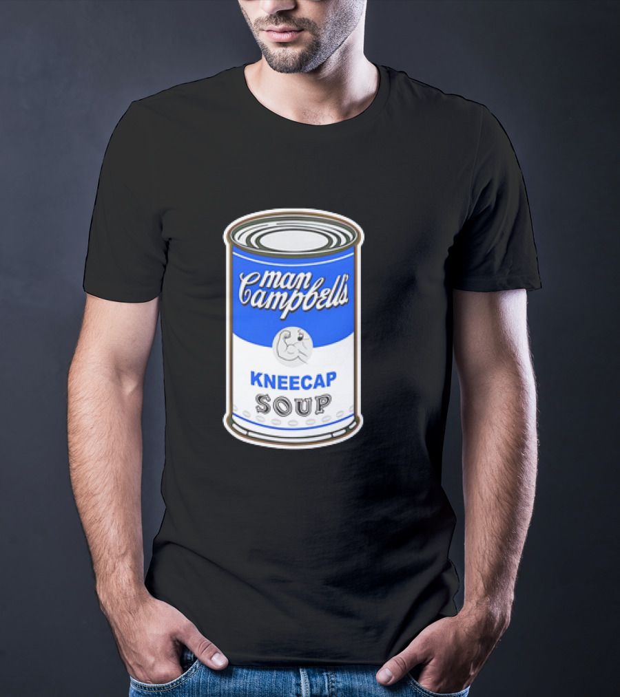 Man Campbell’s Vintage Kneecap Soup Can T-Shirt