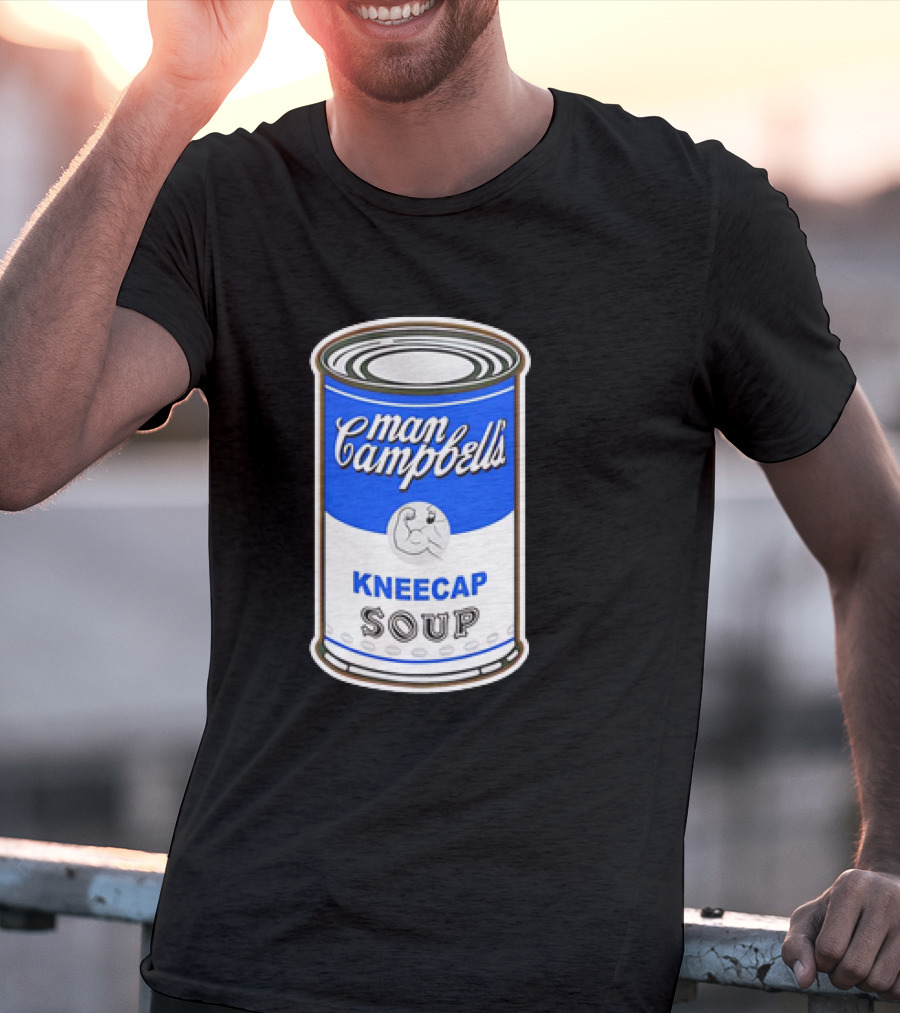 Man Campbell’s Vintage Kneecap Soup Can T-Shirt