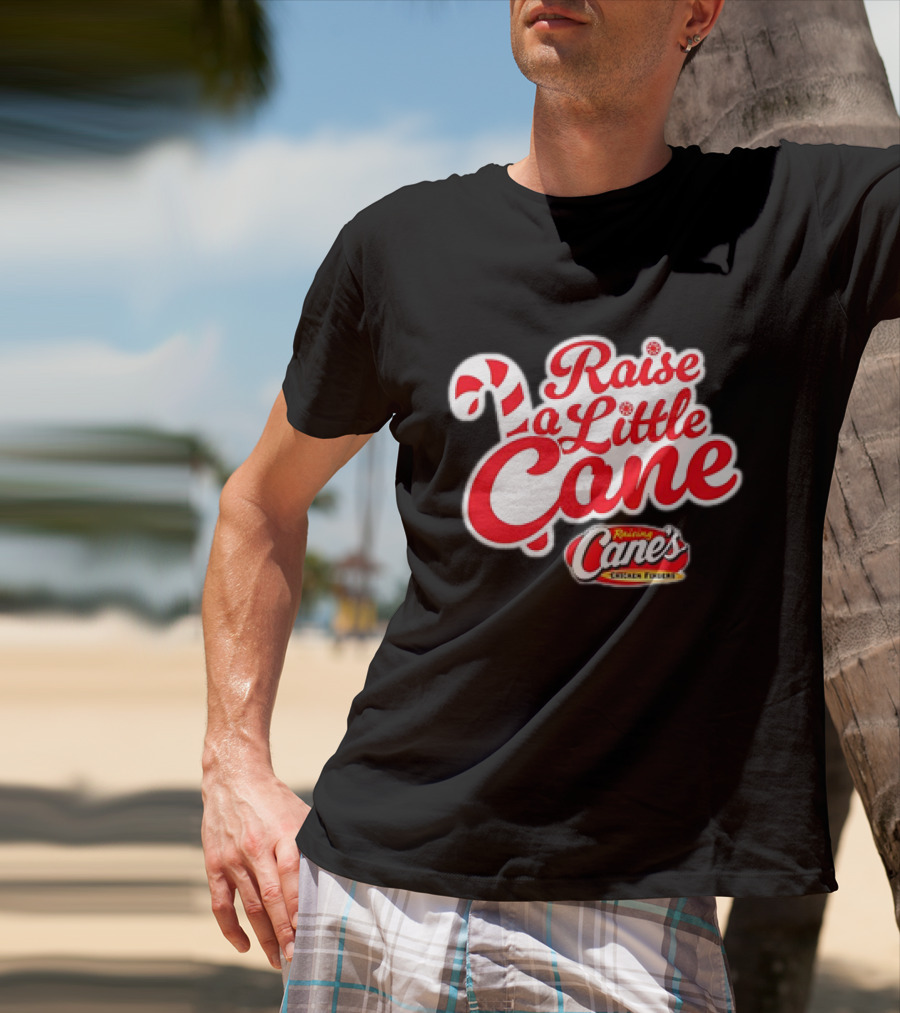Raise A Little Cane Raising Cane's Chicken Fingers Christmas T-Shirt