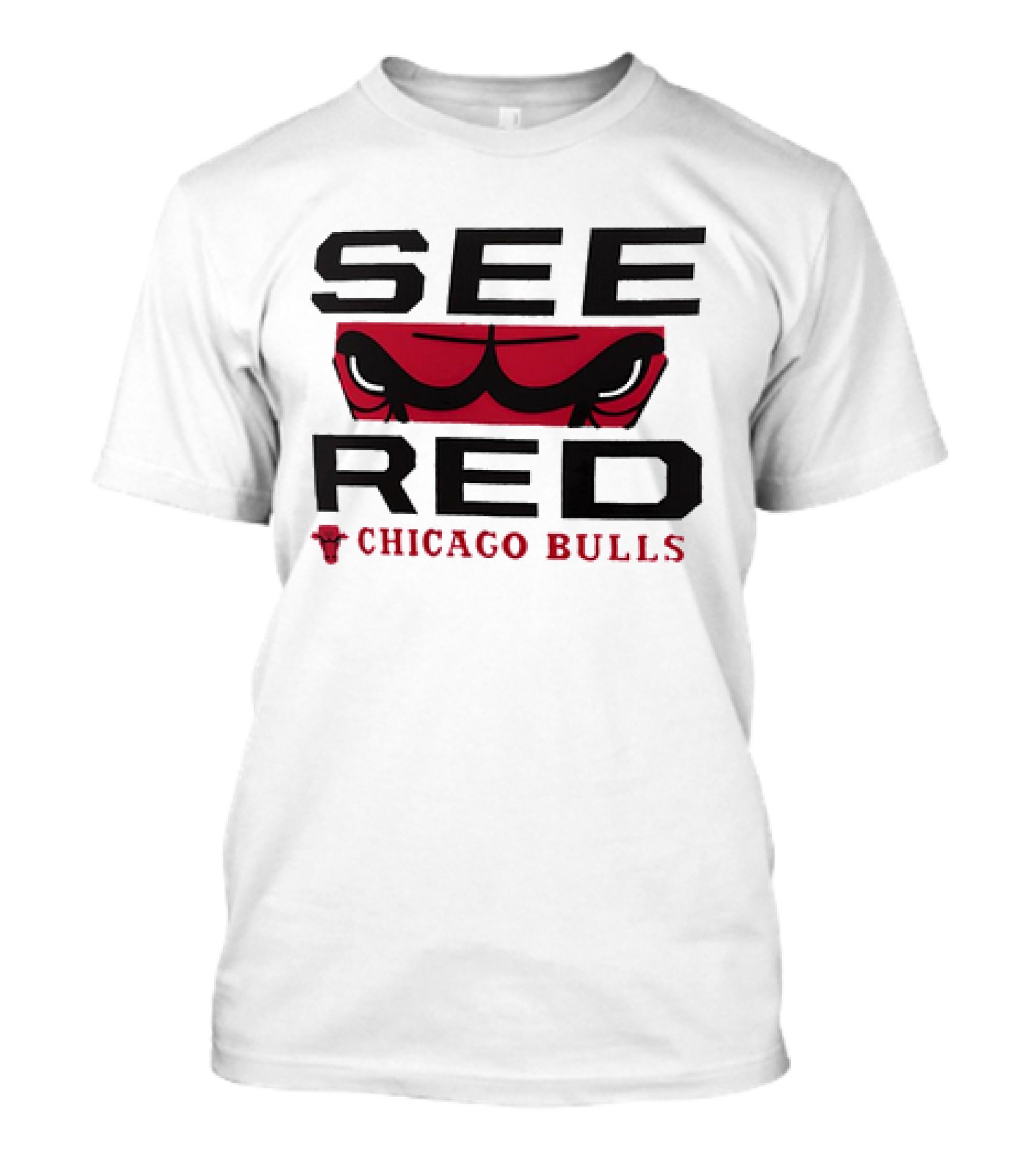 See Red Chicago Bulls T-Shirt
