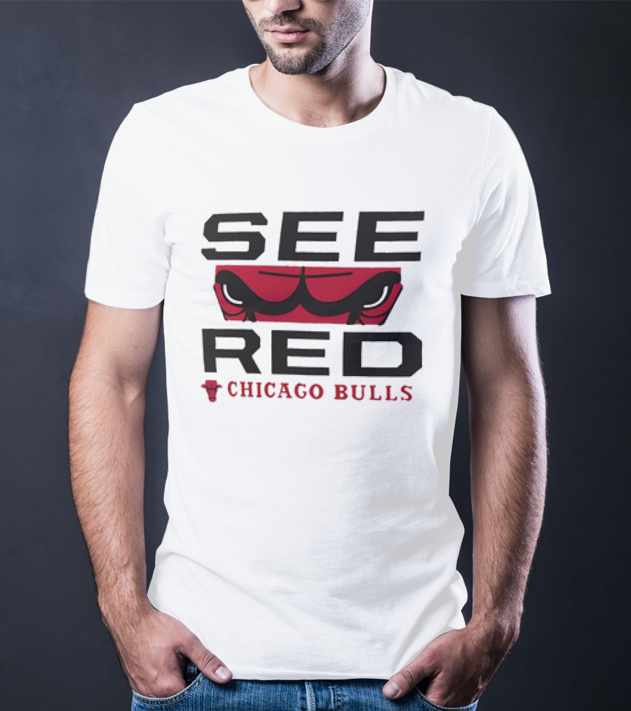 See Red Chicago Bulls T-Shirt