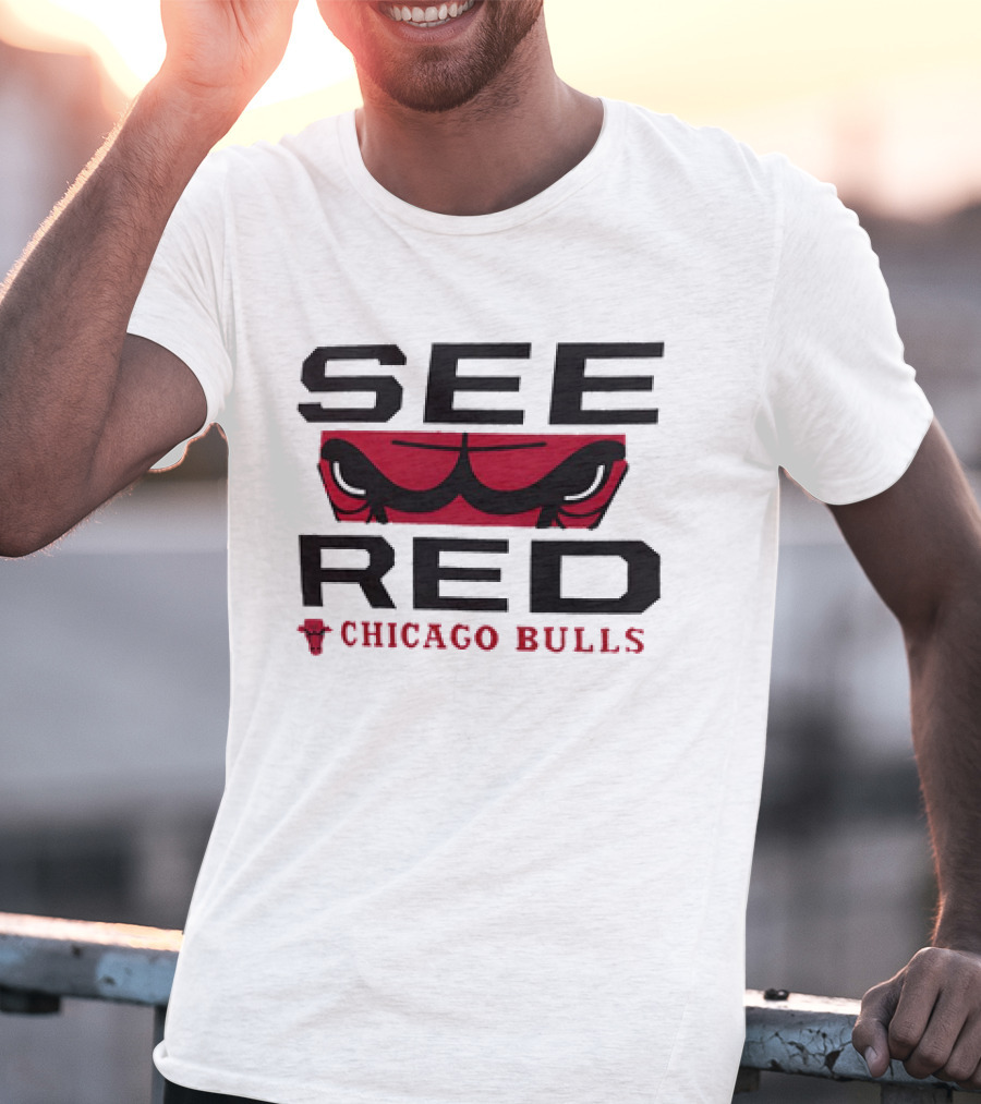 See Red Chicago Bulls T-Shirt