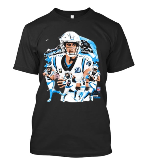 Bryce Young Carolina Panthers NFL Quarterback Action Series T-Shirt