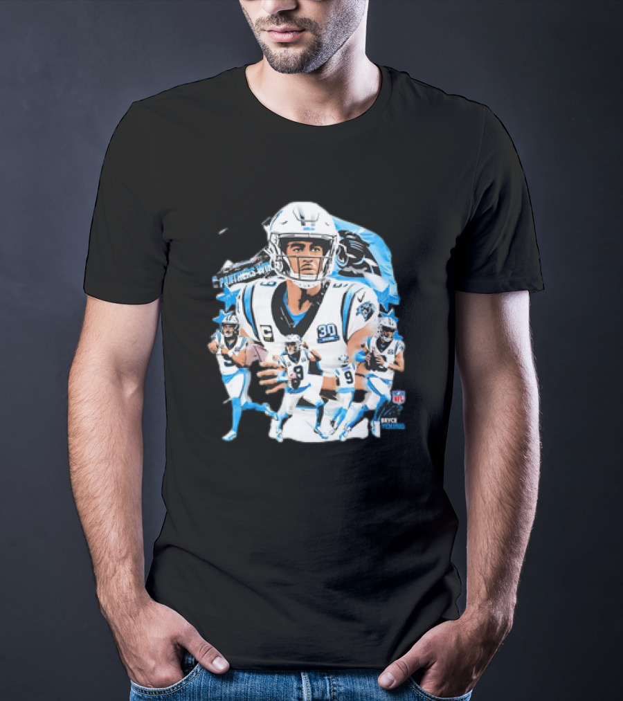 Bryce Young Carolina Panthers NFL Quarterback Action Series T-Shirt