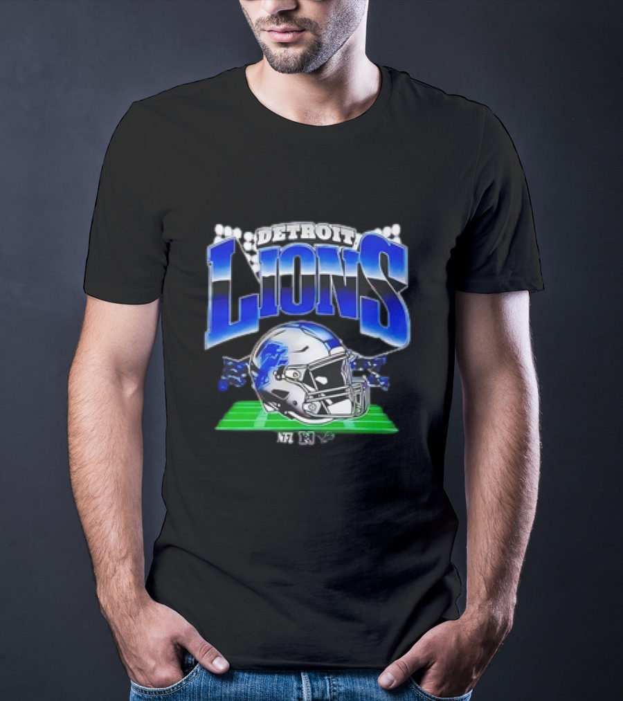 Detroit Lions NFL Football Helmet Stadium T-Shirt