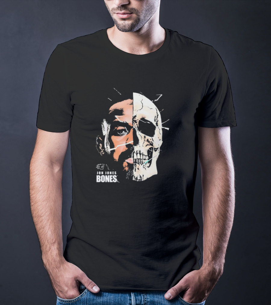 Jon Jones Bones UFC Split Face Skull T-Shirt