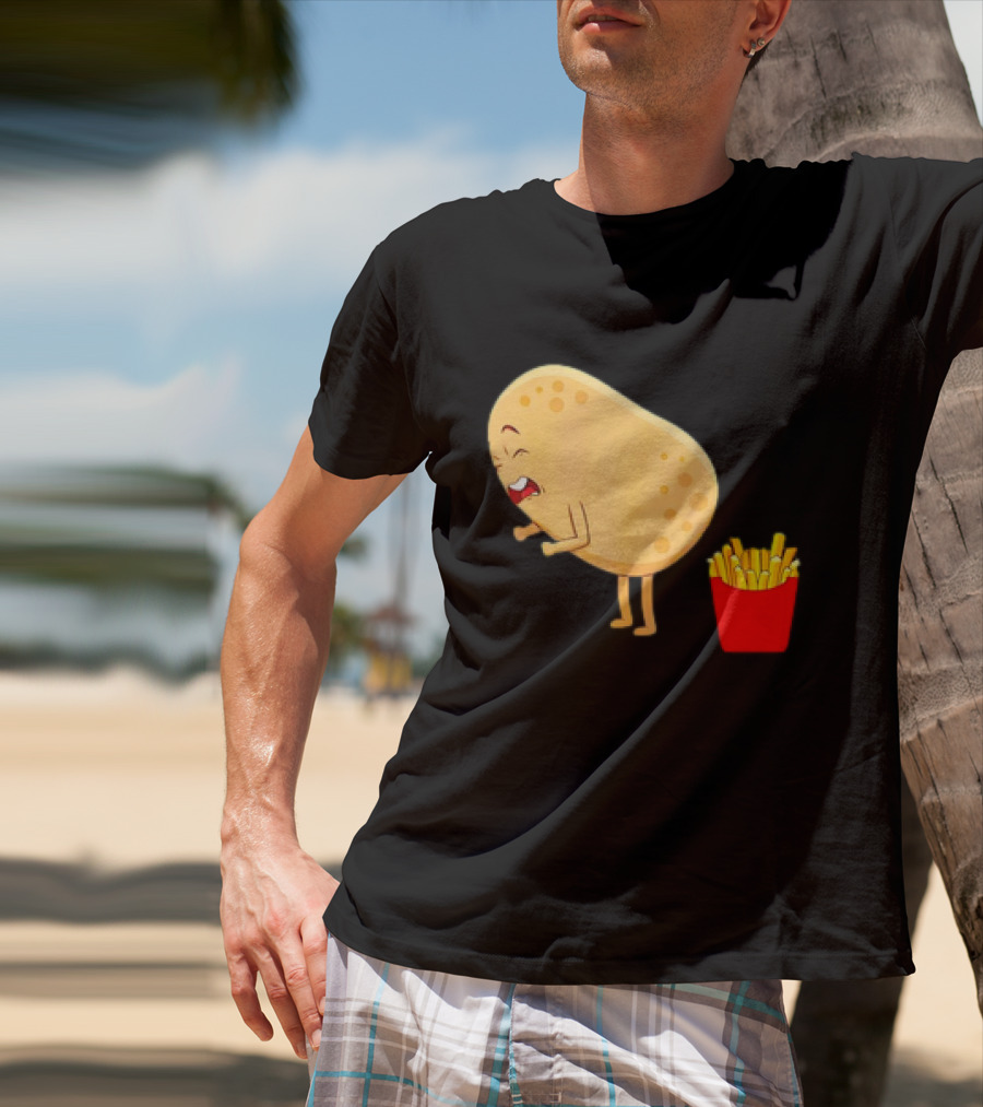 Potato Poops Fries Funny Cartoon T-Shirt