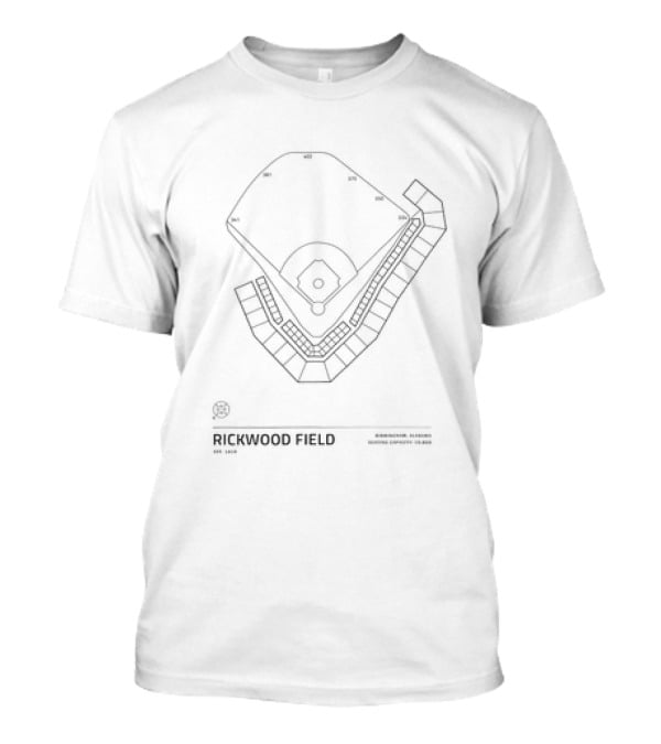 Rickwood Field Stadium Birmingham Alabama Est 1910 Diagram Layout T-Shirt