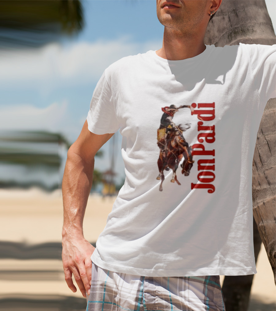 Jon Pardi Cowboy Riding Bronco Wild West T-Shirt