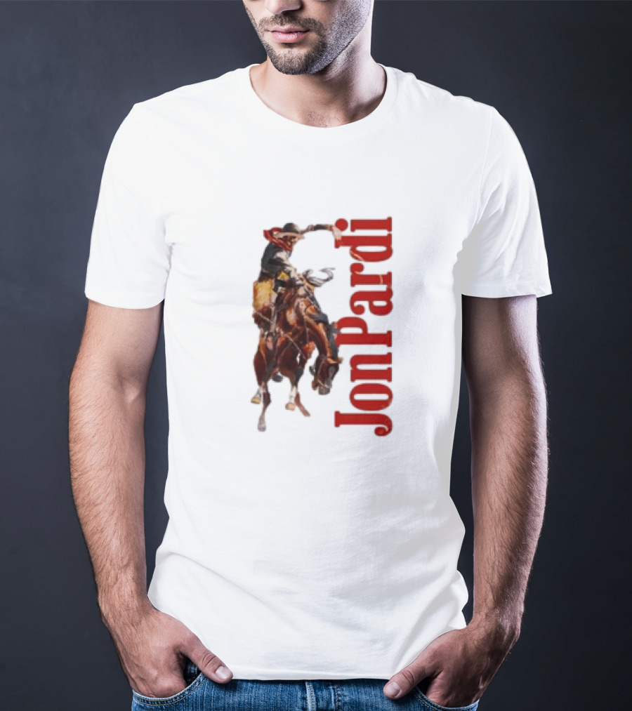 Jon Pardi Cowboy Riding Bronco Wild West T-Shirt