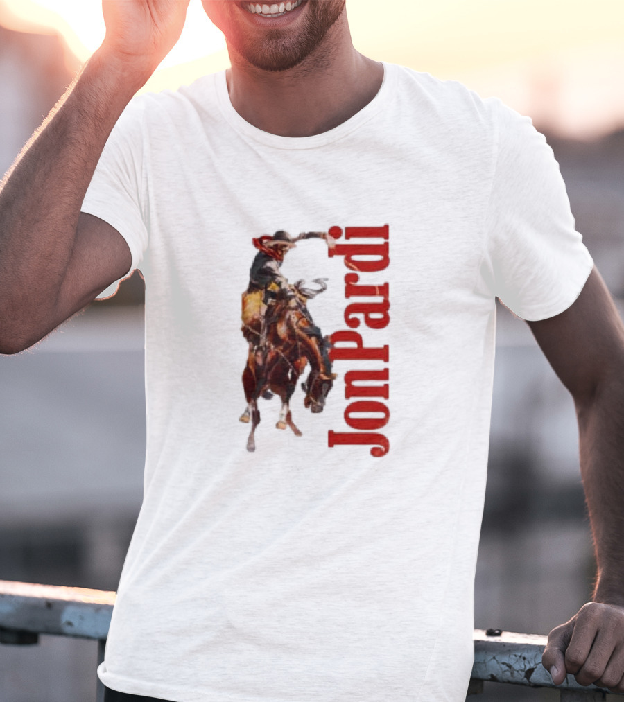 Jon Pardi Cowboy Riding Bronco Wild West T-Shirt