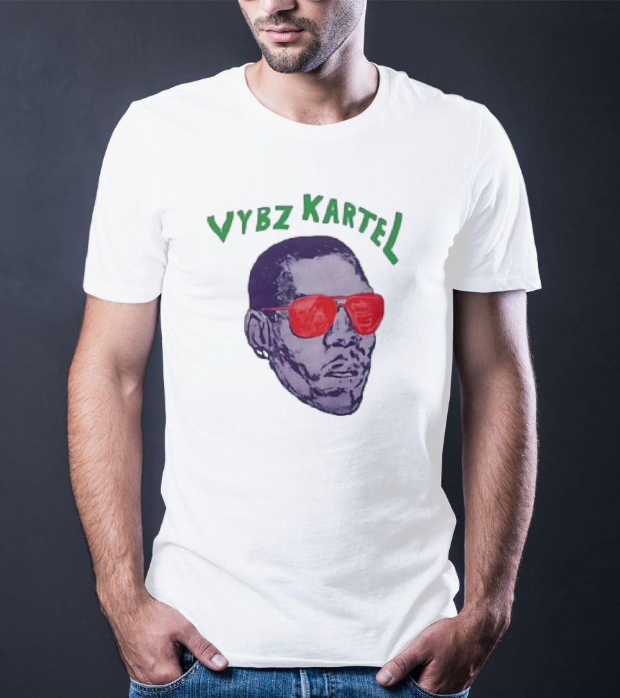 Vybz Kartel Head Red Sunglasses T-Shirt