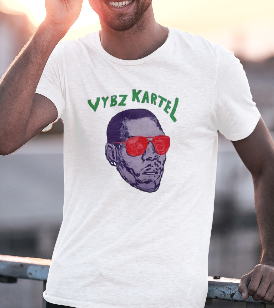 Vybz Kartel Head Red Sunglasses T-Shirt