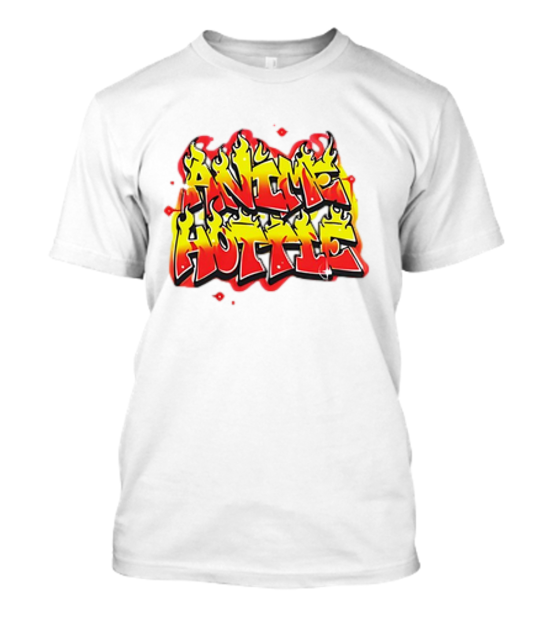 Anime Hottie Flame Graffiti T-Shirt