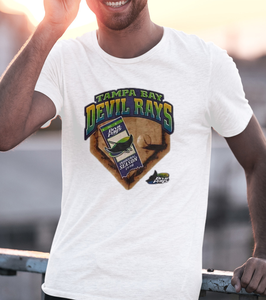 Tampa Bay Devil Rays Inaugural Season 1998 Vintage Major League Baseball Debut T-Shirt