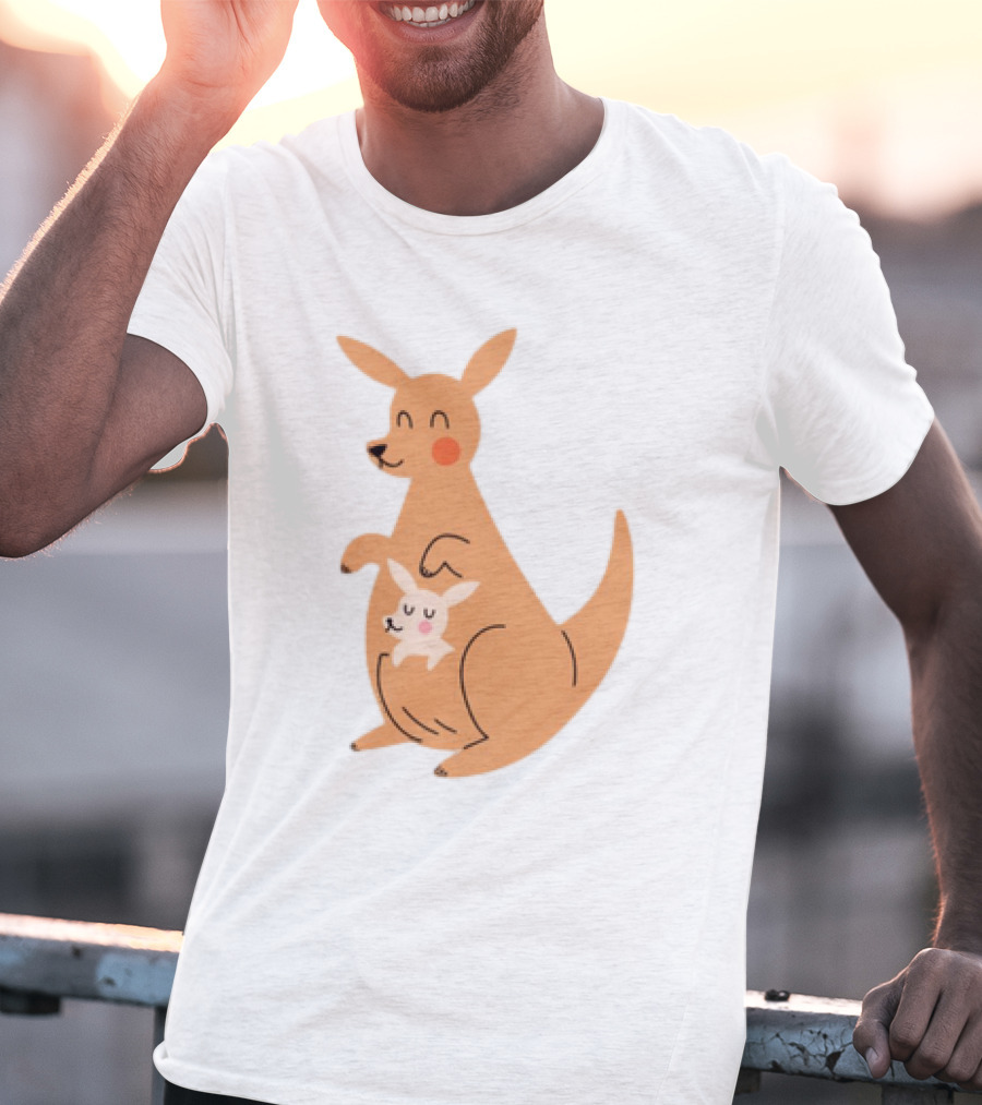 Mothers Day Kangaroos Cute Joey And Mum T-Shirt
