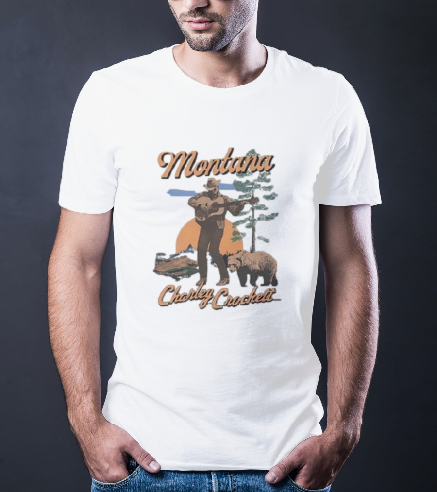 Charley Crockett Montana Bear Scenic Music Adventure T-Shirt