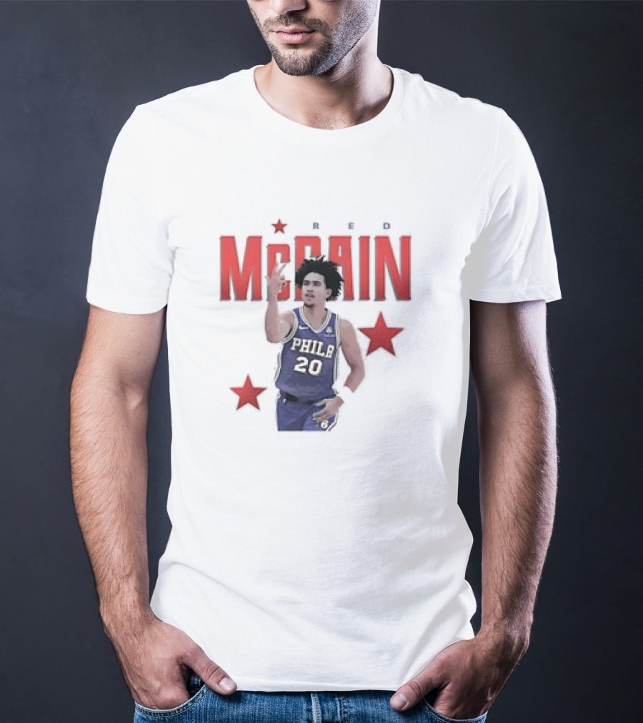 Jared McCain Philly 20 Red Stars Philadelphia Basketball T-Shirt