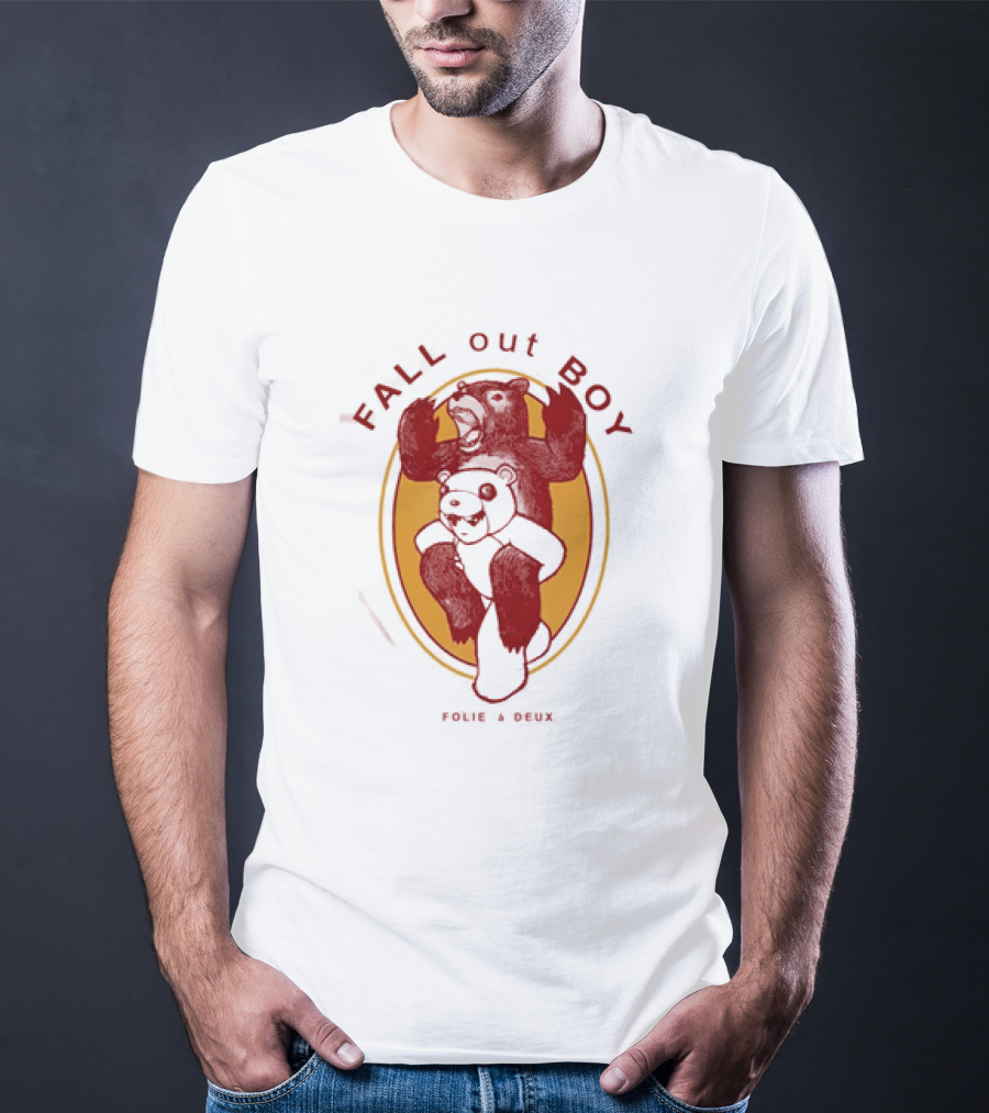 FALL OUT BOY FOLIE À DEUX Bear And Panda T-Shirt