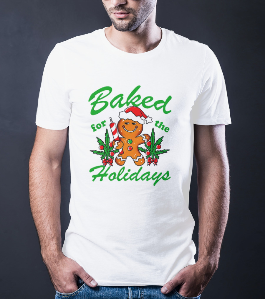 Baked For The Holidays Gingerbread Christmas Santa Hat T-Shirt