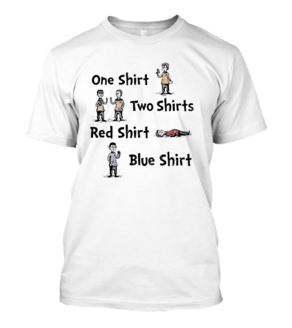 One Shirt Two Shirts Red Shirt Blue T-Shirt