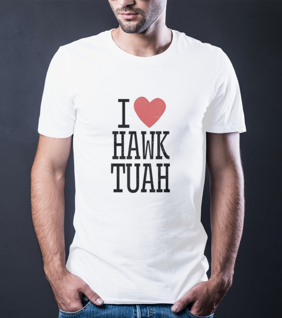I Heart Hawk Tuah Guy Spit Joke Wet That Thang T-Shirt