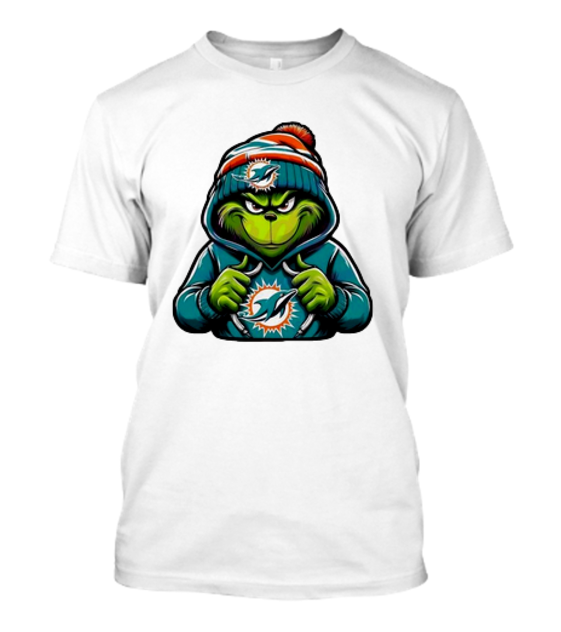 Retro Grinch Miami Dolphins NFL T-Shirt