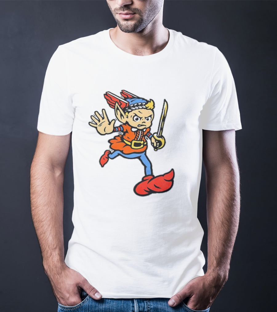 Cleveland Guardians Cartoon Baseball Mascot T-Shirt