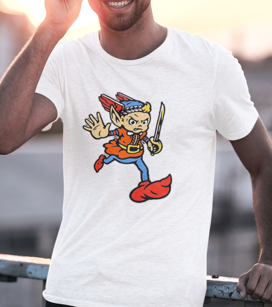 Cleveland Guardians Cartoon Baseball Mascot T-Shirt