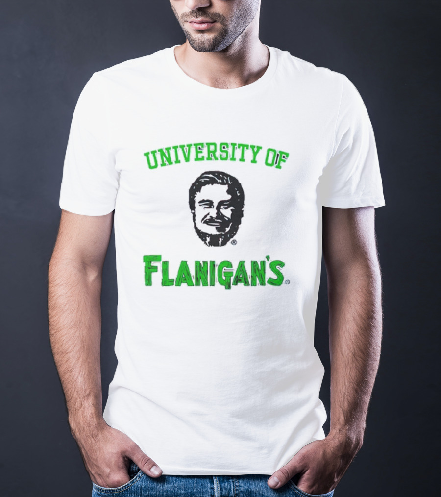 University Of Flanigan's Seafood Bar And Grill Iconic Green T-Shirt