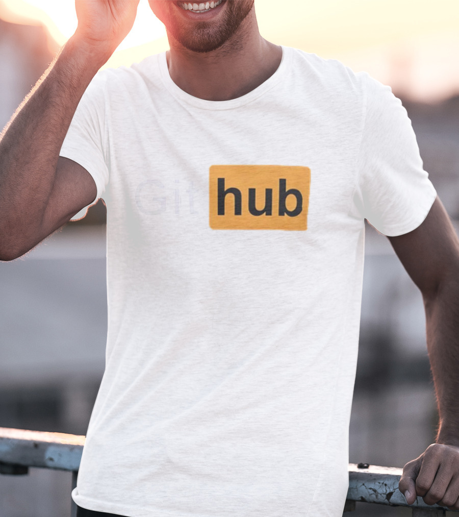 Git Hub Text With Yellow Highlight T-Shirt