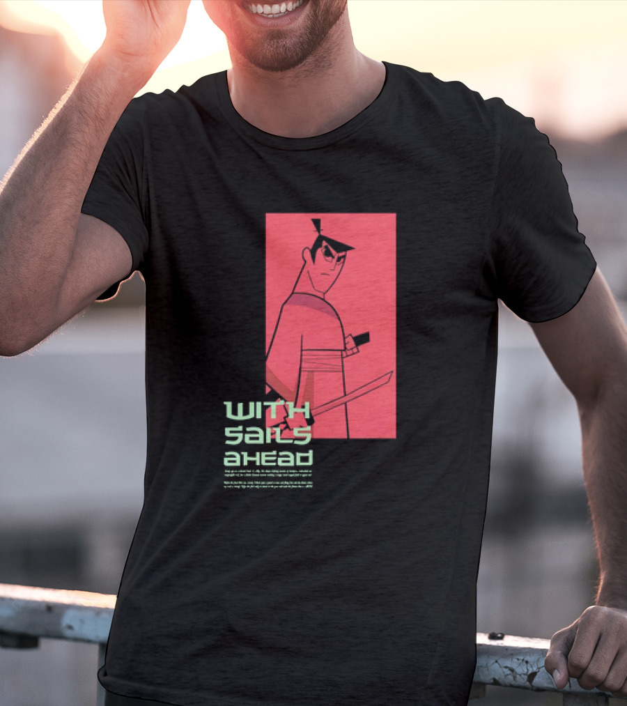 Samurai Jack With Sails Ahead Retro Style Fan T-Shirt