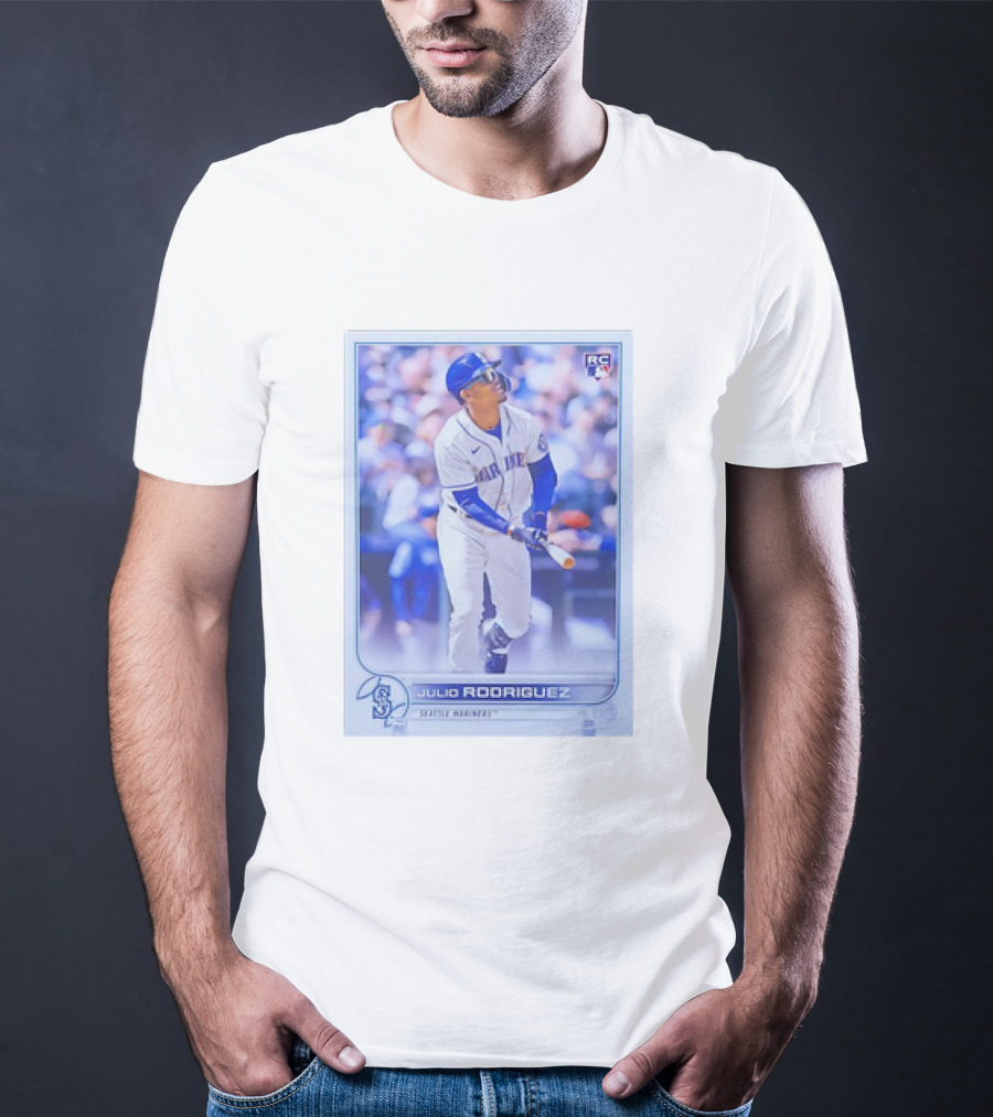 Julio Rodriguez RC Seattle Mariners MLB Baseball Card T-Shirt